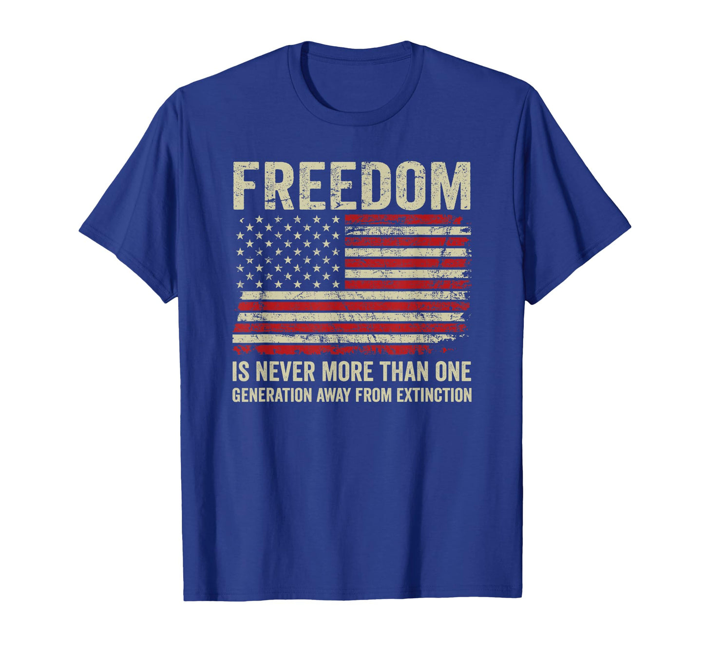 Freedom Extinction - Patriotic American Rights USA Flag T-Shirt