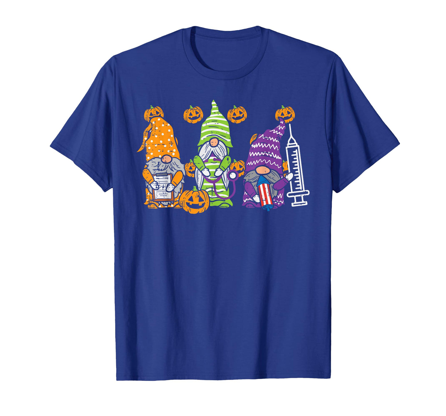 3 Halloween Gnome Nurses Funny Costume Nursing Men Women T-Shirt