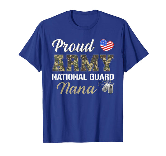 Retro Proud Army National Guard Nana Military Pride Costume T-Shirt
