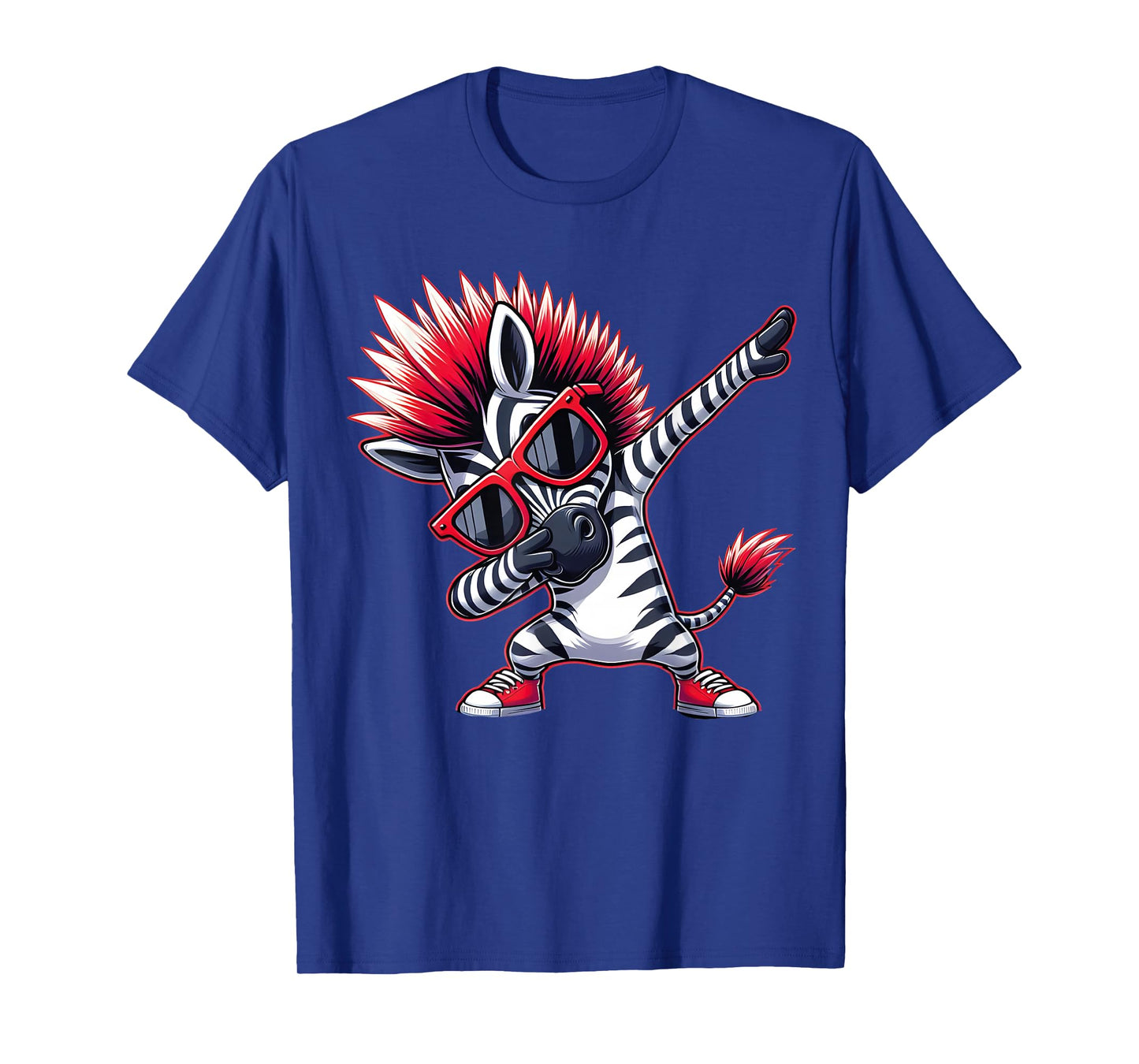 Funny Dabbing Zebra With Sunglasses Cool Animal Funny Zebra T-Shirt