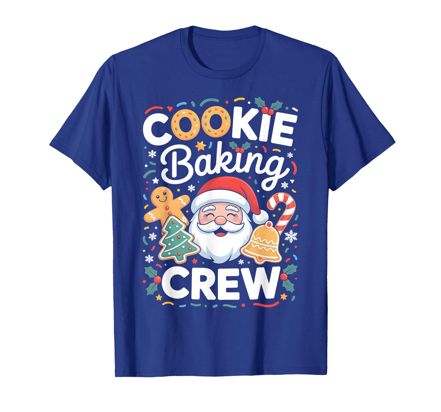Cookie Baking Crew Funny Christmas Santa Gingerbread Tee T-Shirt