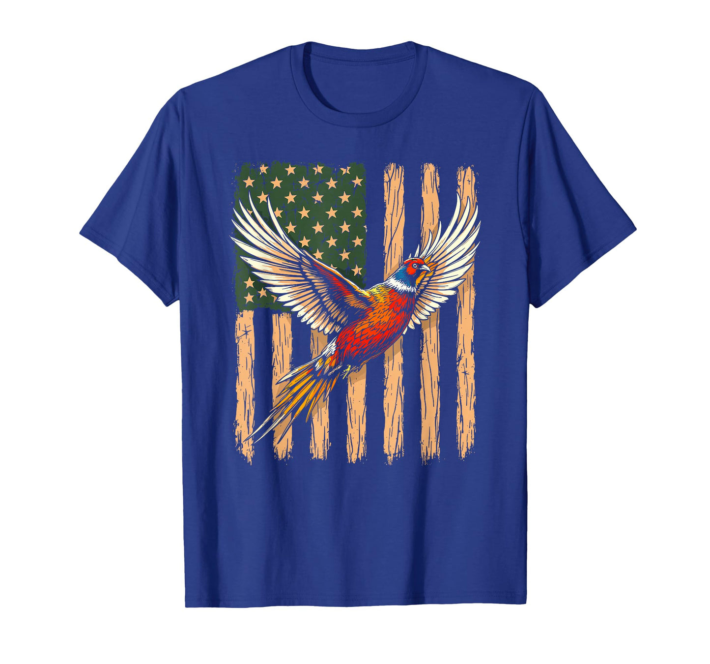 American Flag Pheasant Birds Hunting Pheasant Hunter Dad T-Shirt