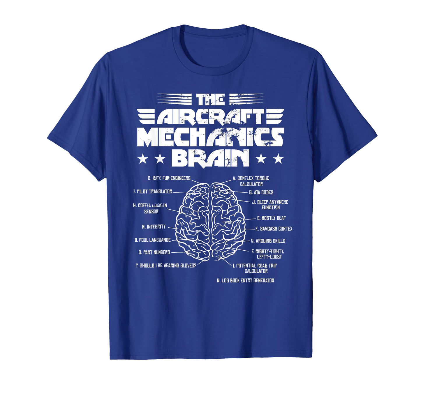 Aircraft Mechanics Brain Aviation Gift T-Shirt