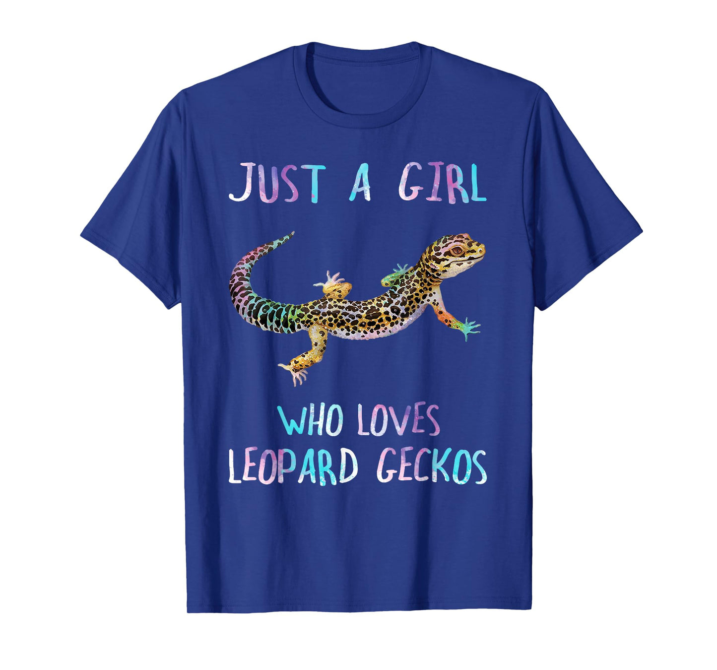 Cute Watercolor Lizard Just A Girl Who Loves Leopard Geckos T-Shirt