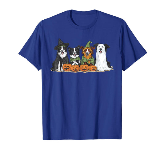 Cute Fall Border Collie Dog Owner Halloween T-Shirt