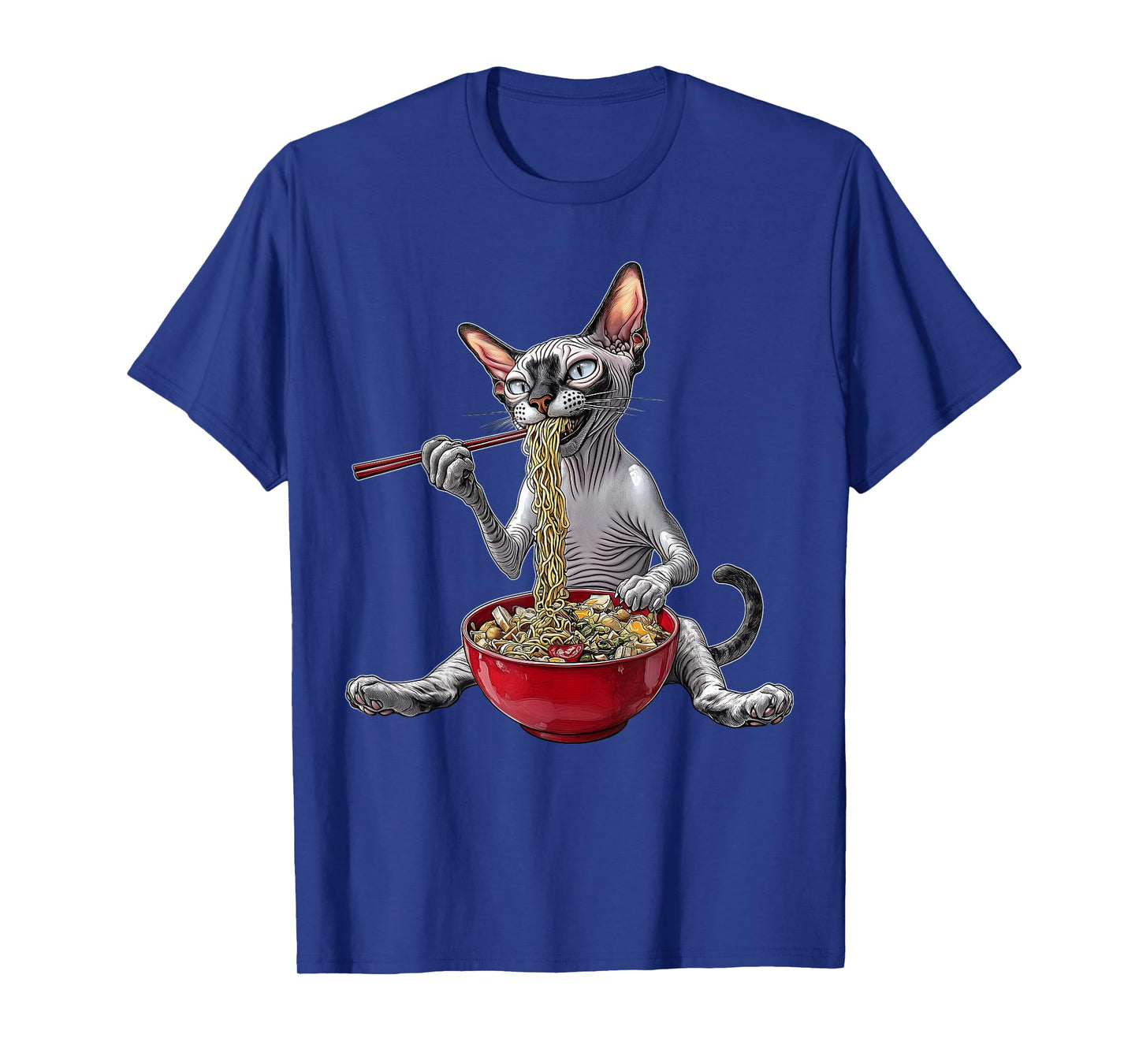 Sphynx Cat Japanese Noodles T-Shirt