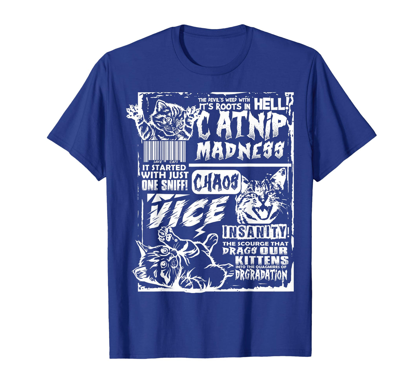 Catnip Madness Funny Cat Gifts for Cat Lover Cat Dad Cat Mom T-Shirt