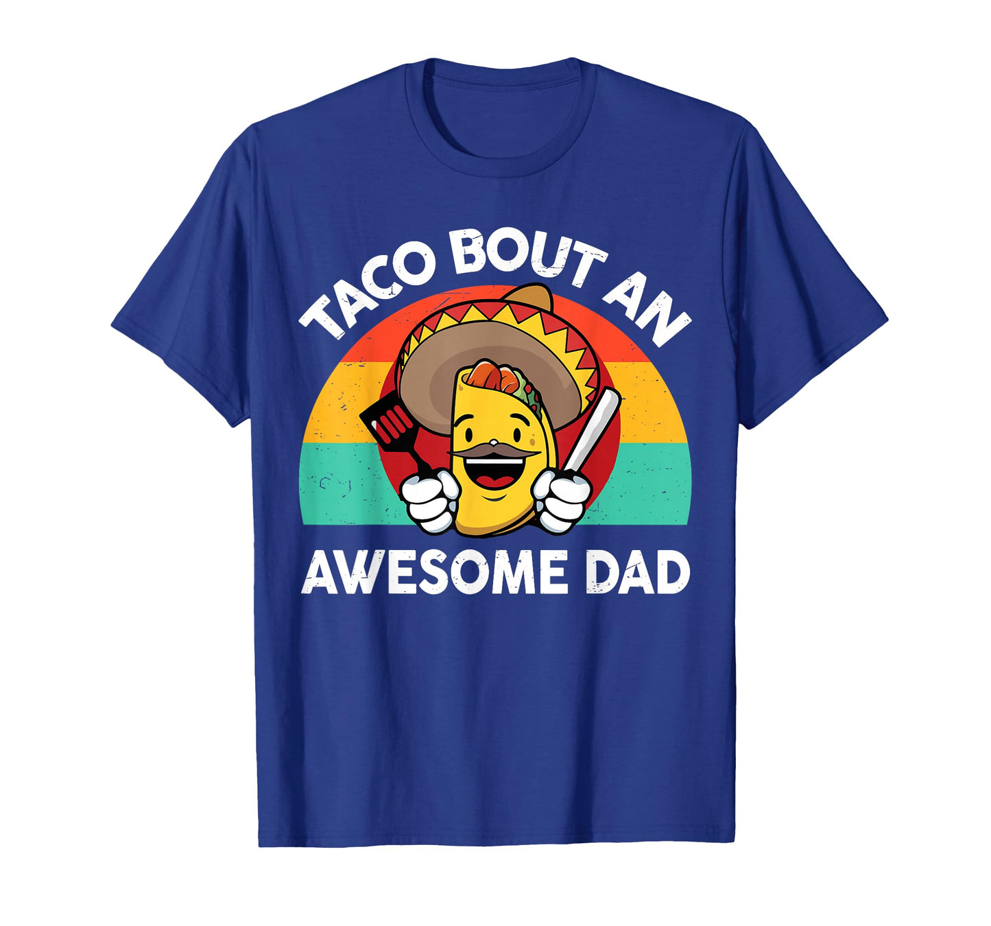 Mens Taco Bout Awesome Dad Cinco De Mayo Funny Mexican Men T-Shirt