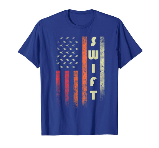 SWIFT Surname Funny Retro Vintage Birthday American Flag T-Shirt