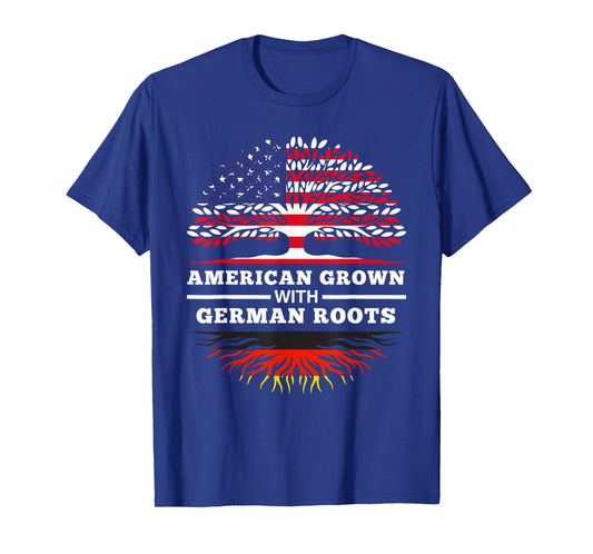 American Grown with German Roots Family Heritage Germany T-Shirt Small