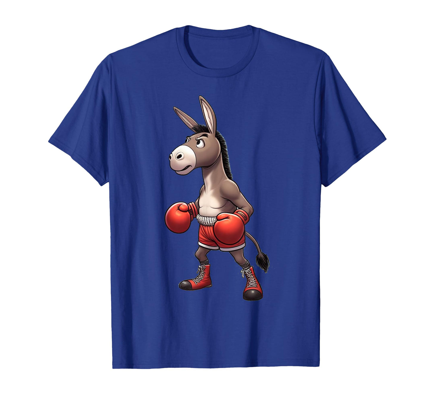 A donkey practicing boxing Funny Donkey Art For Men Women T-Shirt