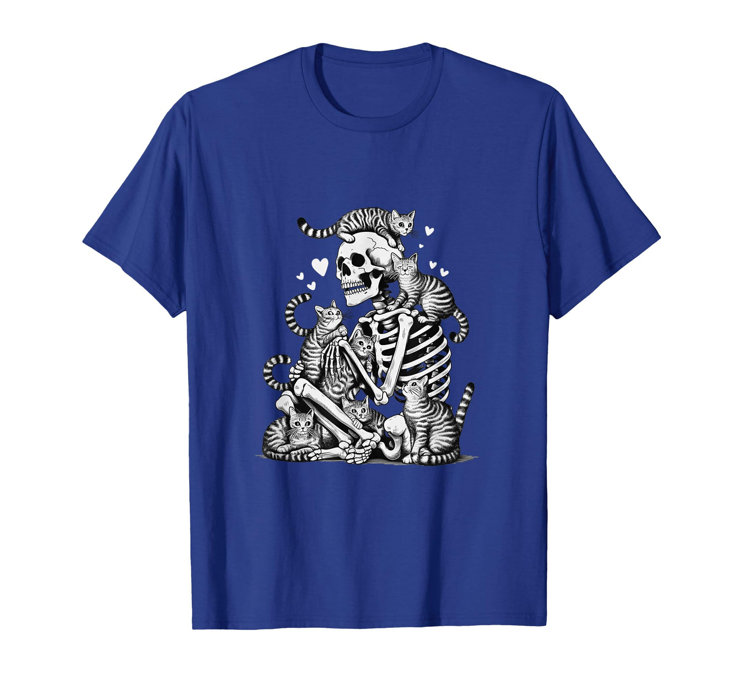 Skeleton Cat Skull Kitty Cute Halloween Men Women Kids Goth T-Shirt