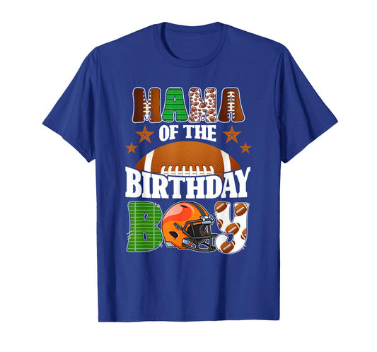 Mama of The Birthday Boy Football Party Family Matching T-Shirt