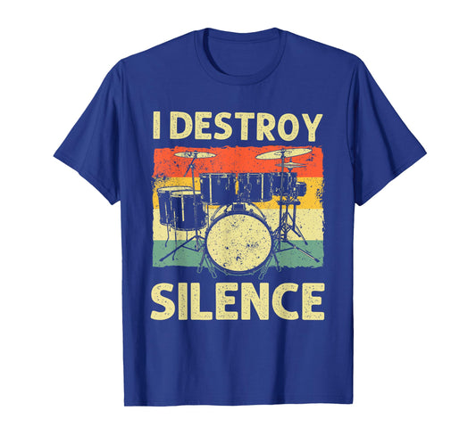 Funny Drumming Art for Men Women Drumline Drum Set Drummer T-Shirt