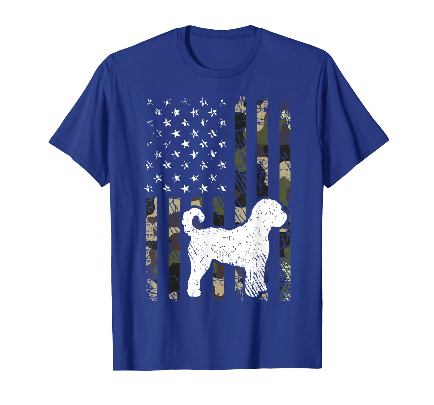 Labradoodle Dog Dad Mom Camouflage USA Flag T-Shirt for Men Women Kids