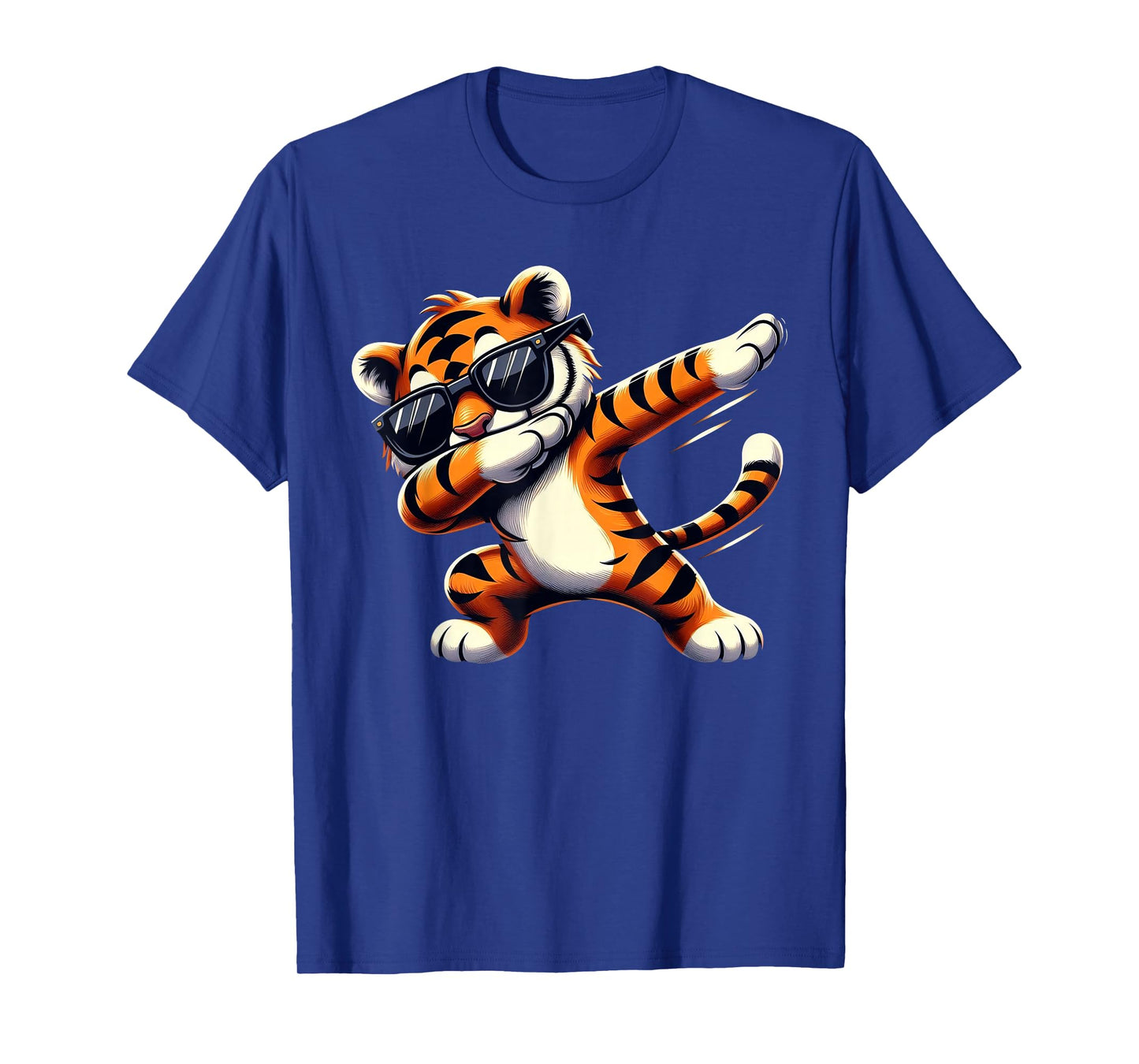 Dabbing Tiger Wearing Hip Hop Tee Graphic Cool Dabbing Tiger T-Shirt