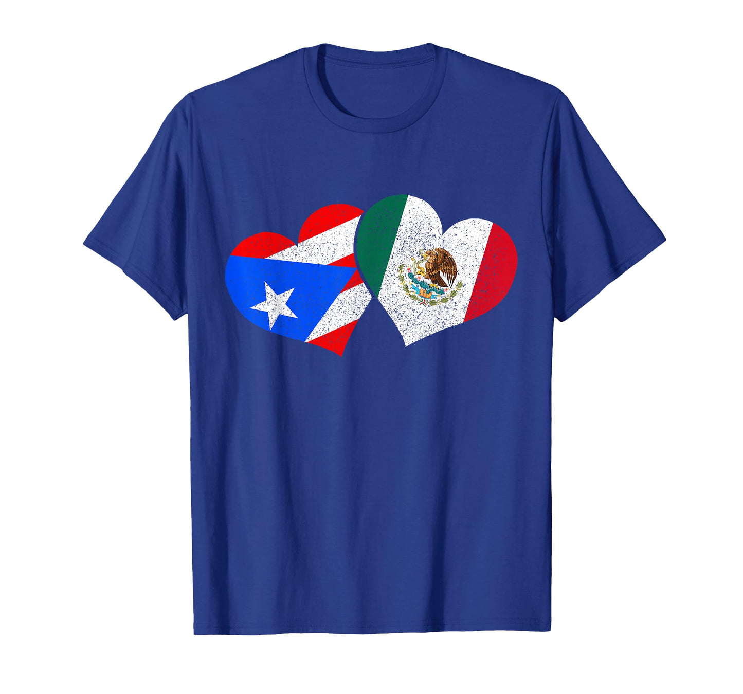 Puerto Rico & Mexico Heart Pride Puerto Rican Mexican Flag T-Shirt Small