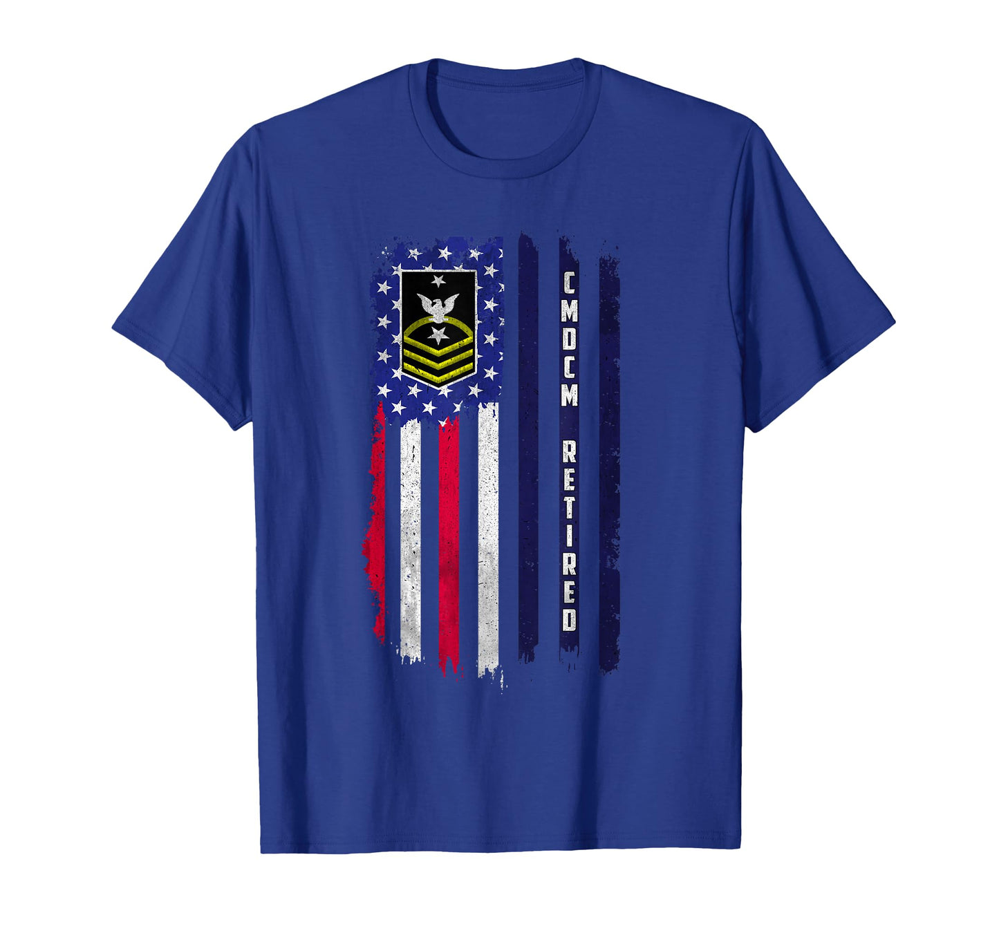 E-9 Command Master Chief Petty Officer Rank American Flag T-Shirt