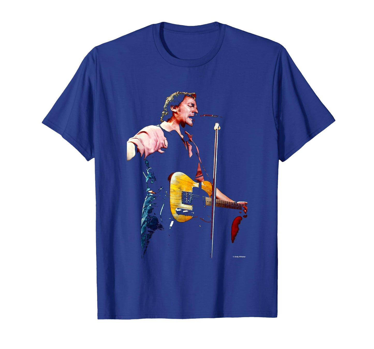 The Boss Bruce Springsteen Live by Andy Willsher T-Shirt