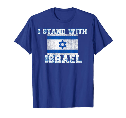 I Stand For Israel Support Israel, Isreali Flag Vintage T-Shirt
