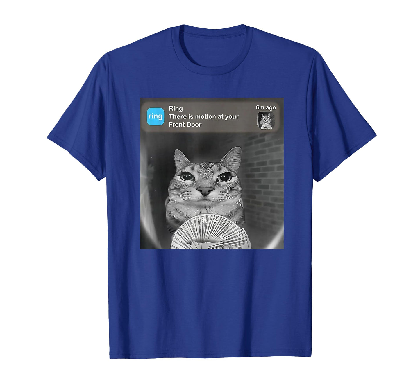Funny Cat Meme Money Doorbell Joke T-Shirt