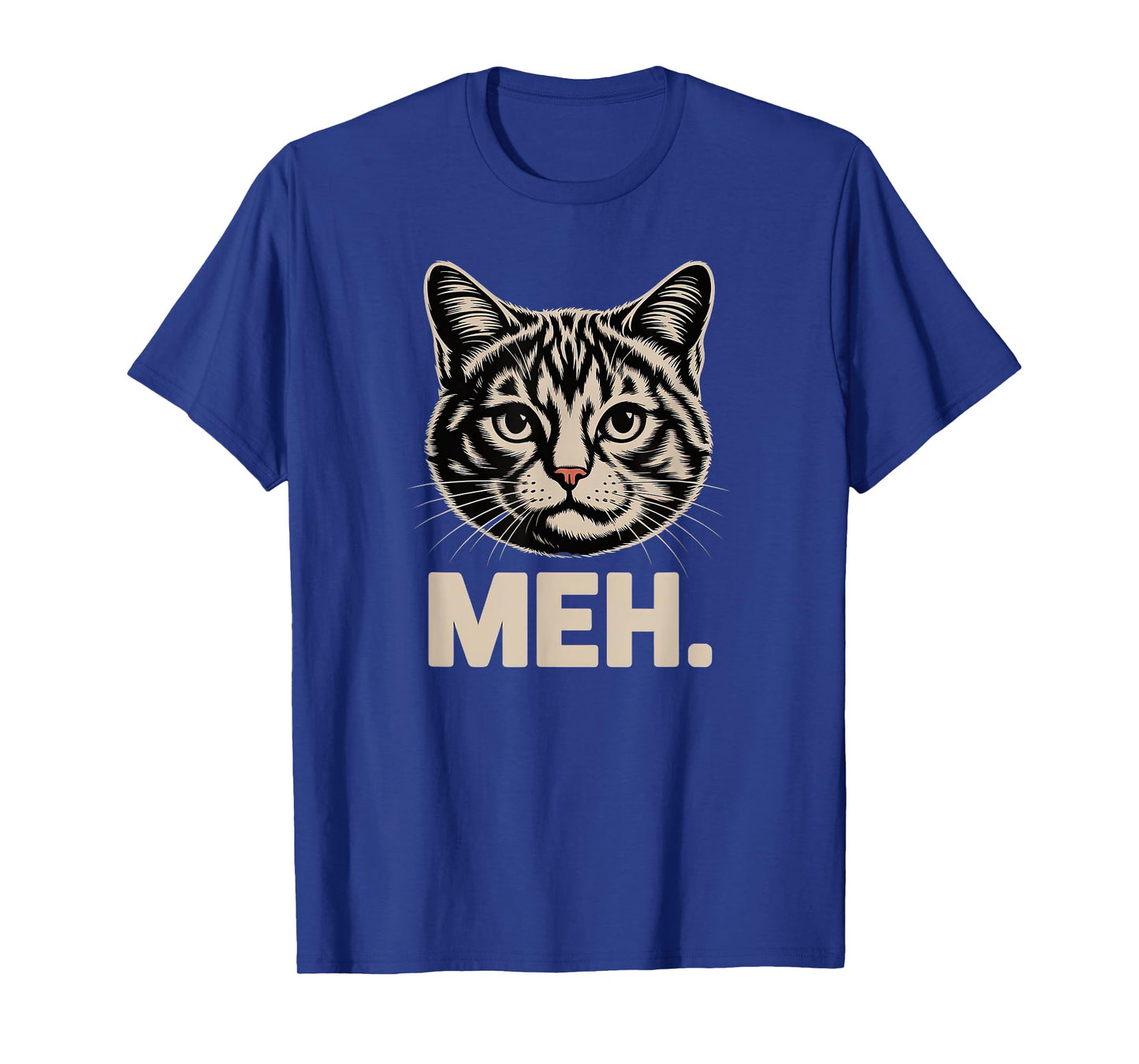 Funny Meh Cat Face Expression Sarcastic Feline T-Shirt