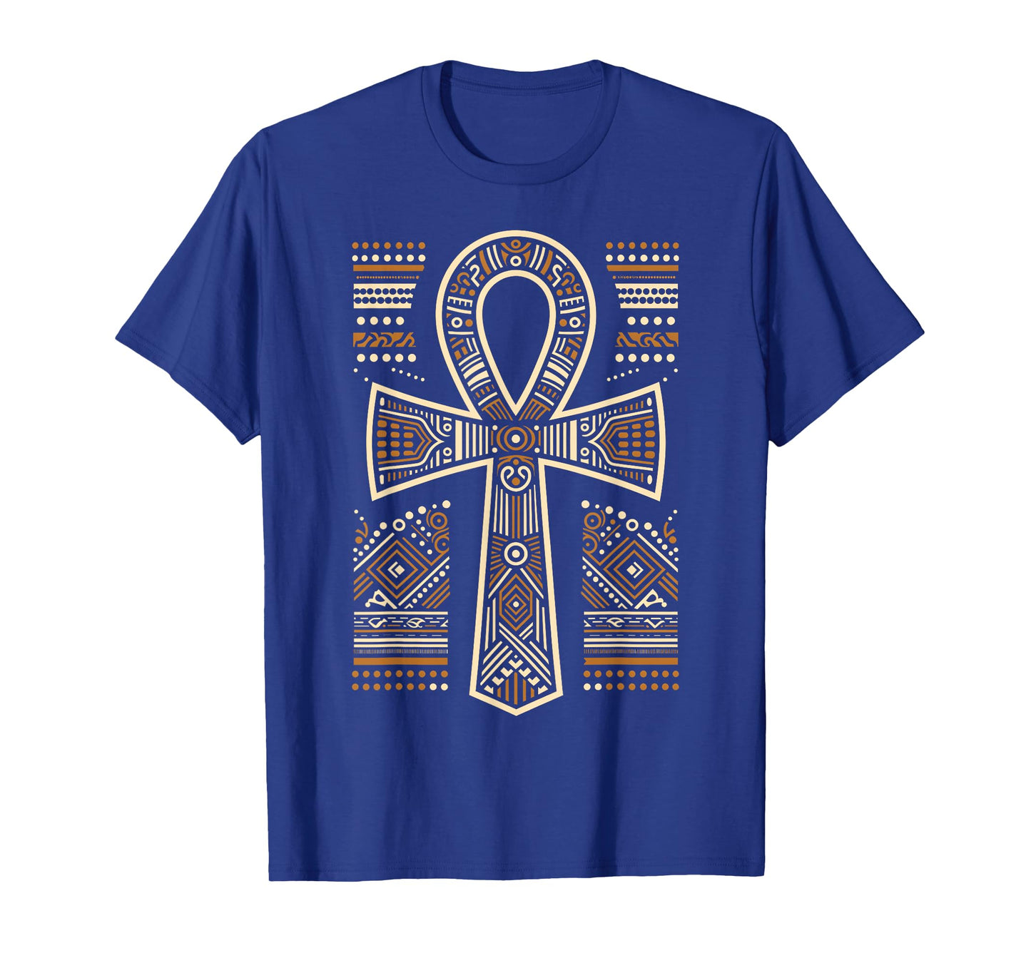 Cool Egypt Ankh Key of Life Symbol In Tribal Art Style T-Shirt