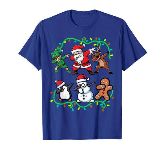 Christmas Santa Elf Reindeer Dab Xmas Dance Boys Girls Kids T-Shirt