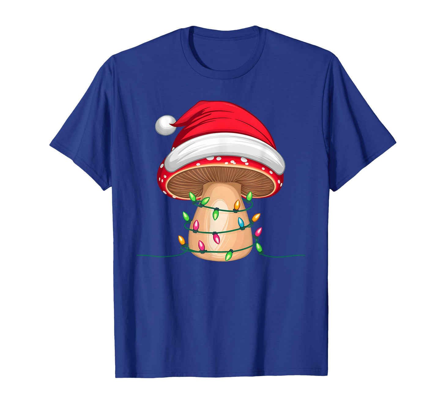 Xmas Lighting Santa Hat Mushroom Christmas T-Shirt