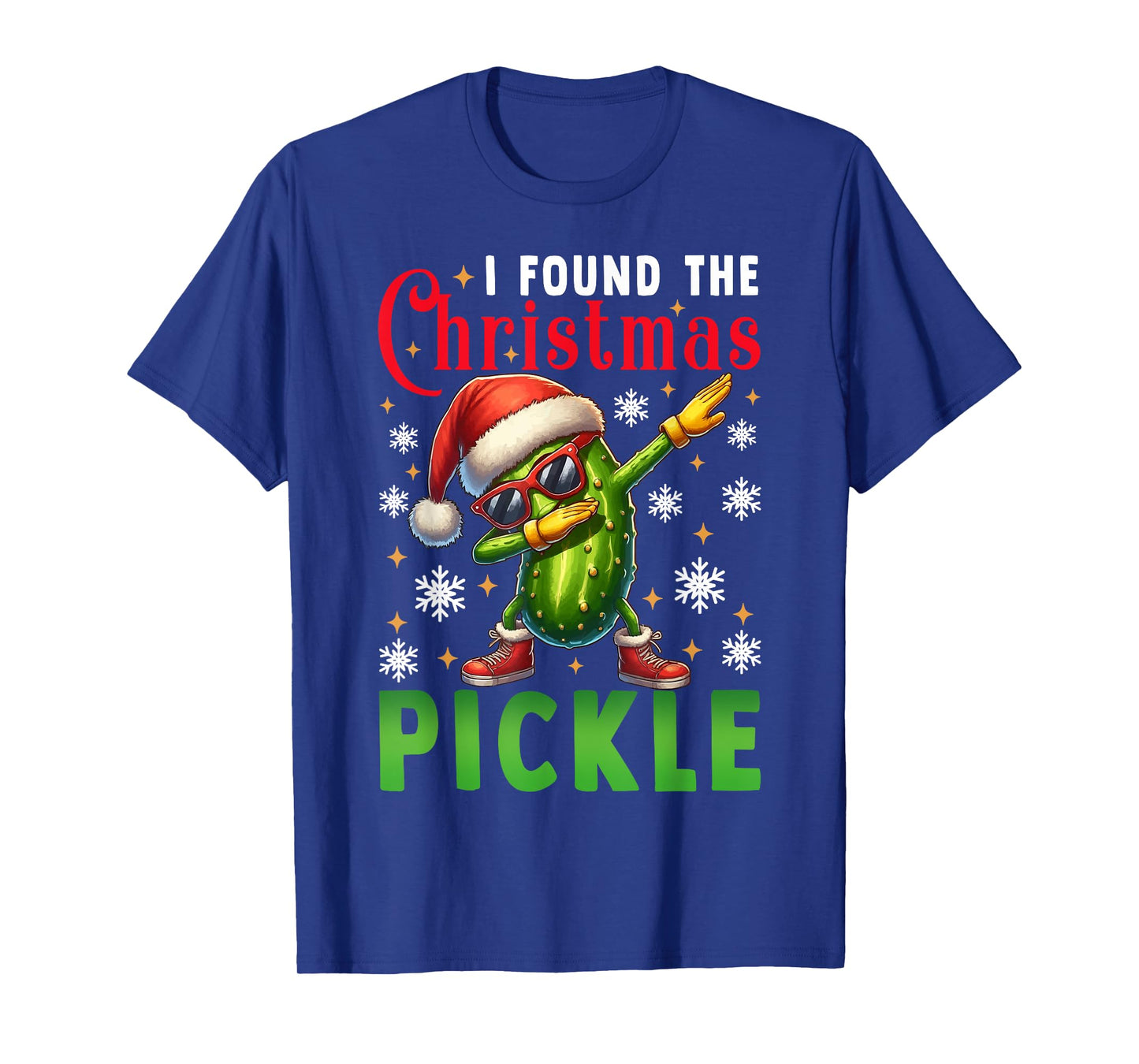 I Found Christmas Pickle Santa Hat Funny Xmas Pickle Lovers T-Shirt