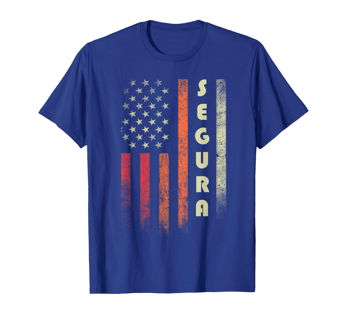 SEGURA Surname Funny Retro Vintage Birthday American Flag T-Shirt