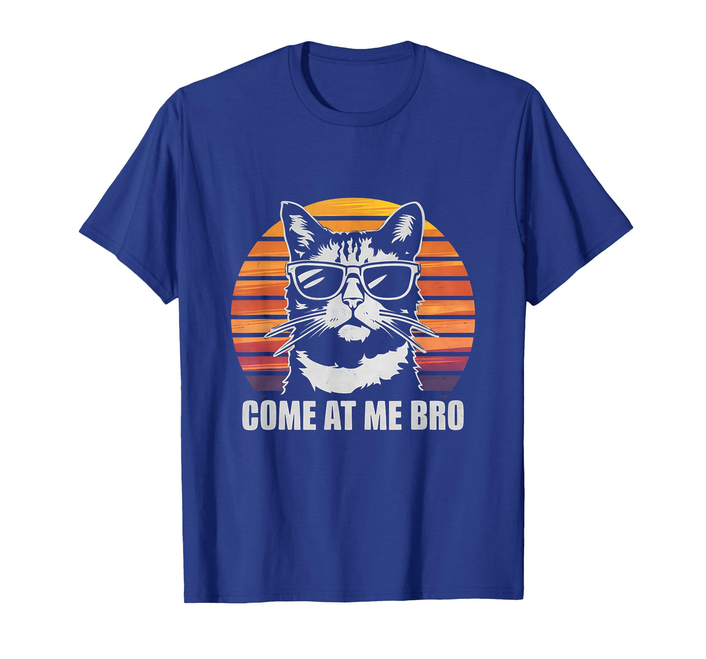 Come at me bro Cat, Funny Cats Retro Sunset Sarcastic Joke T-Shirt