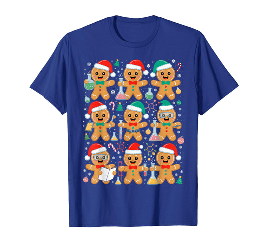 Christmas Science Chemistry Teacher Gingerbread Laboratory T-Shirt