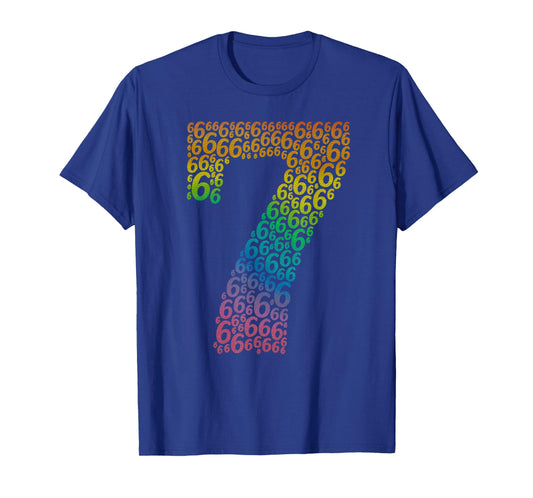 67 Six Seven Cool Matching 6-7 Rainbow Design Funny 6 7 Meme T-Shirt