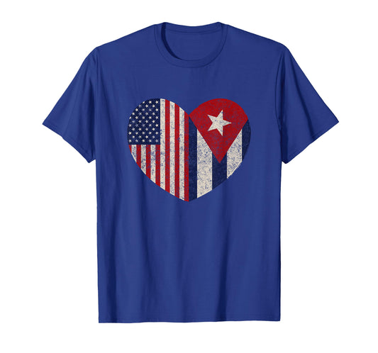 Cuba American Flag Vintage Cuban American T-Shirt