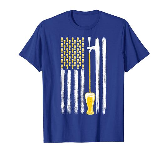 Craft Beer American Flag USA, 4th July Alcohol Brew, Brewery T-Shirt