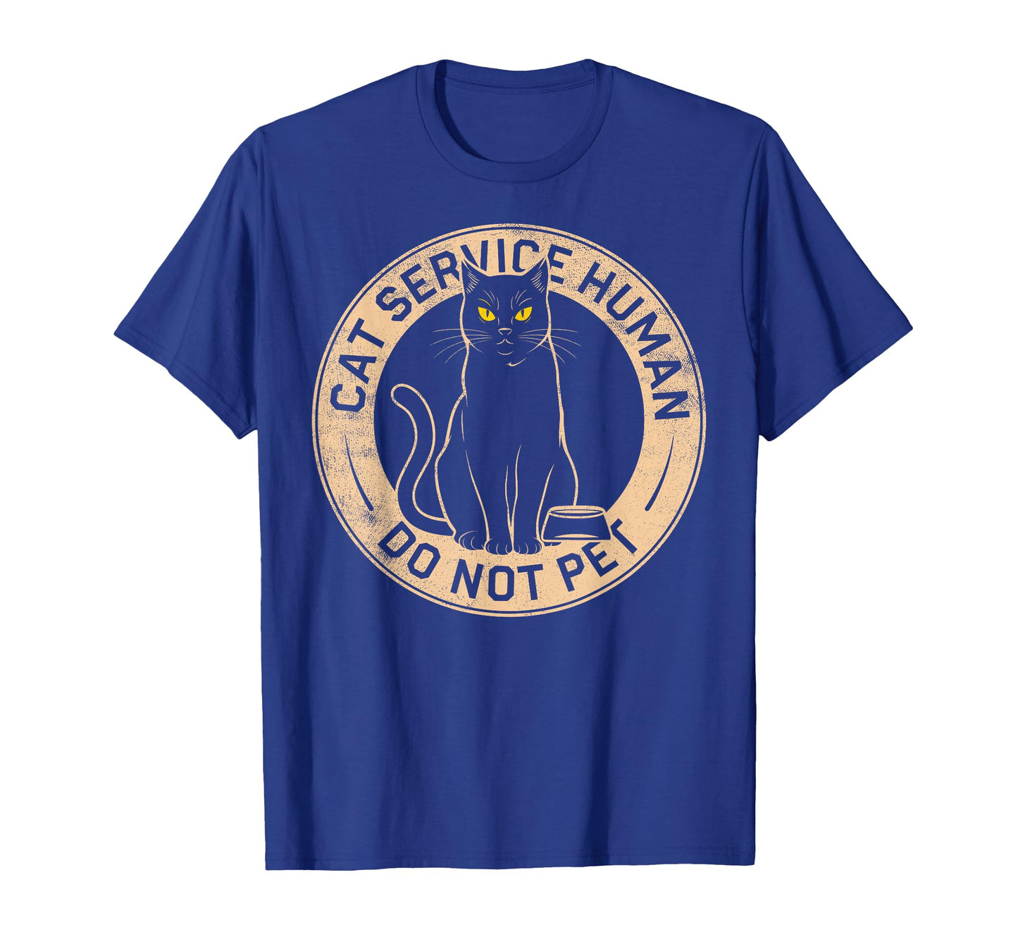 Cute Introvert Cat Service Human Do Not Pet Funny Cat Joke T-Shirt