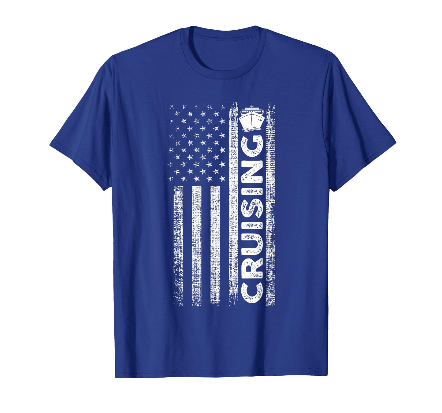 Cruise Ship Captain American Flag Cruising T-Shirt