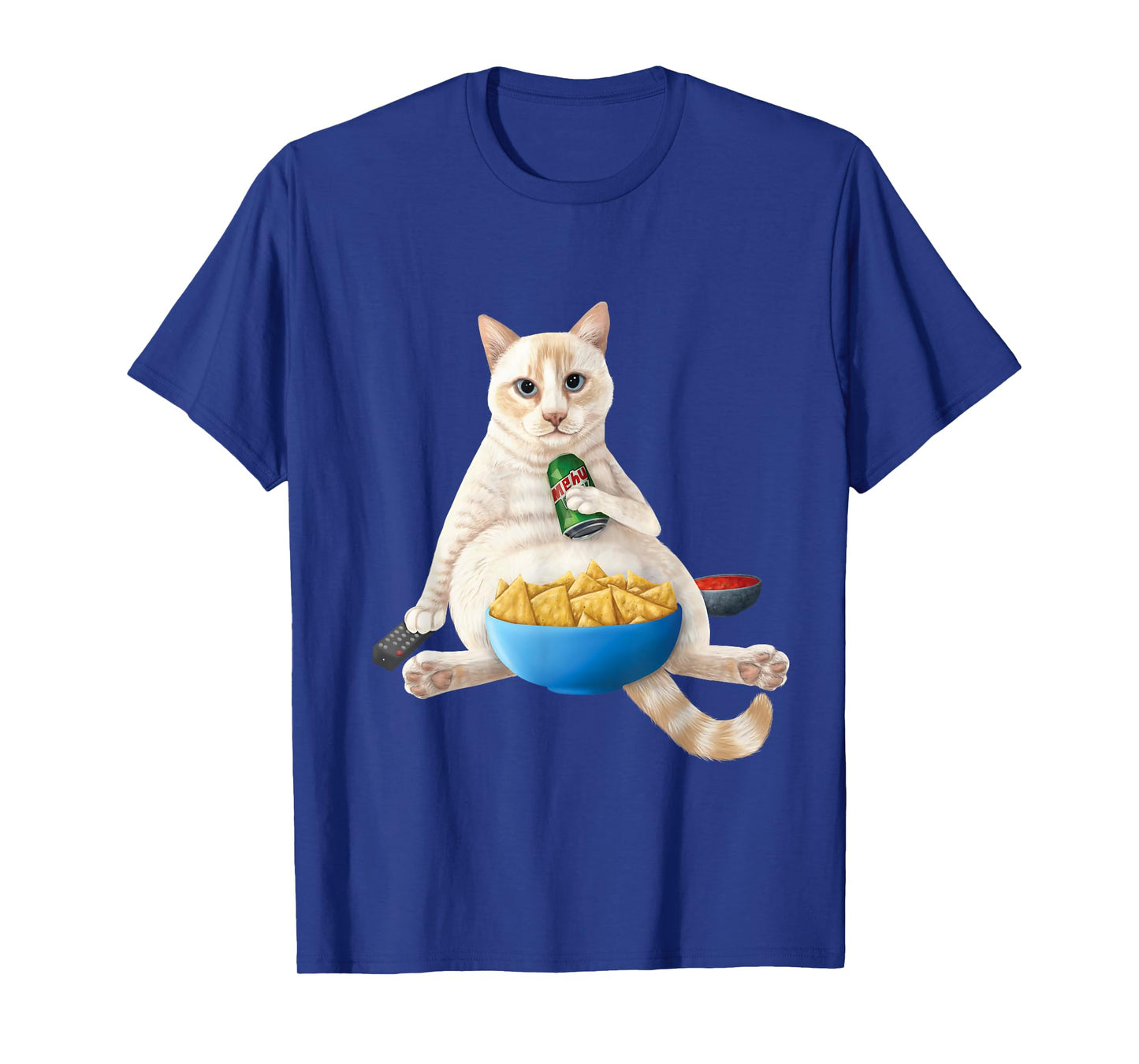 Flame point Siamese - white cat with a soda and snacks T-Shirt