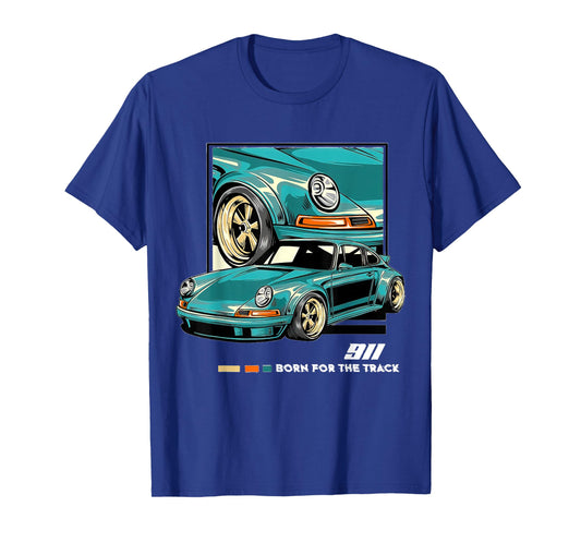 911 GT3 RS Classic Vintage Old Car USA Flag T-Shirt