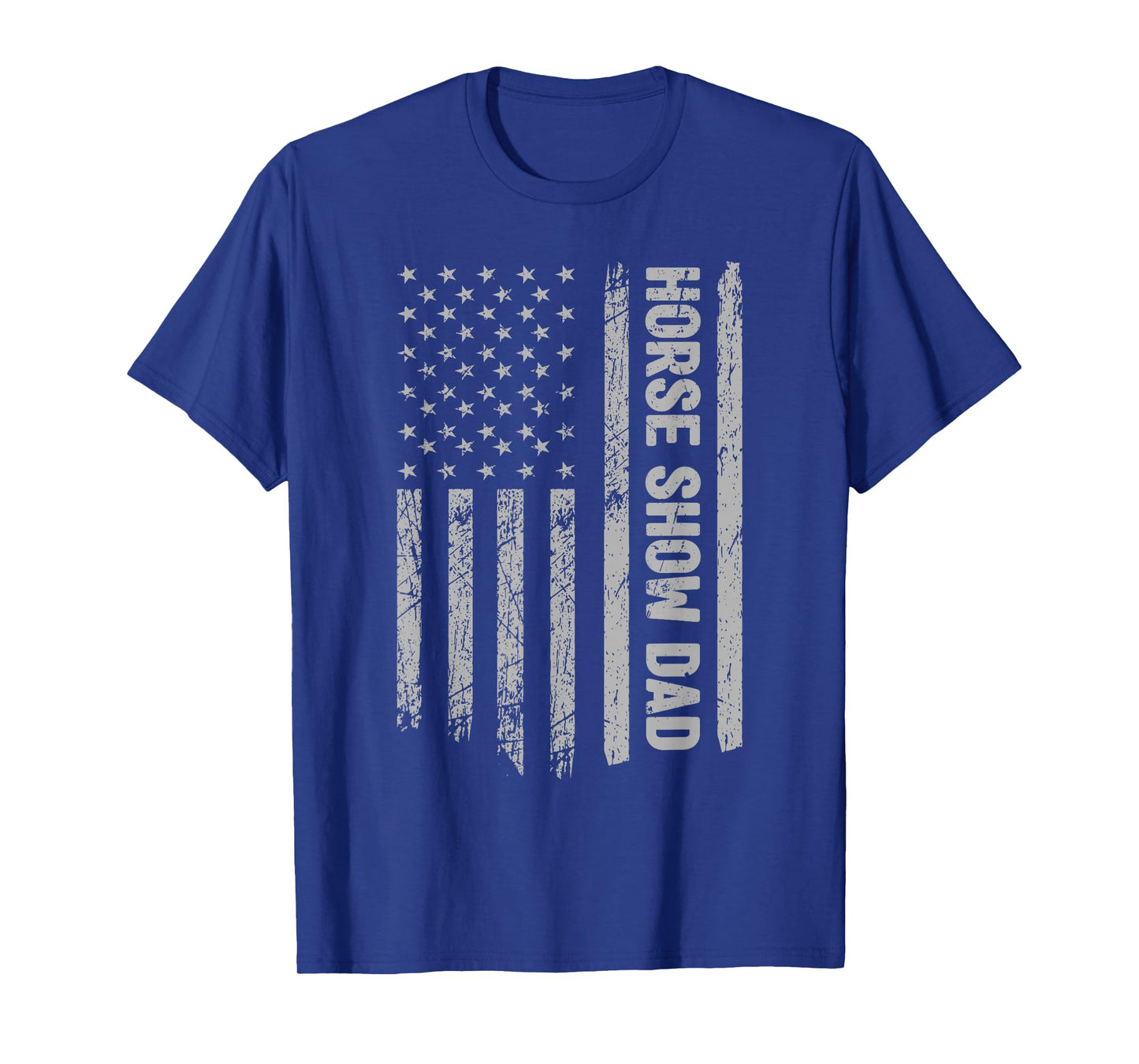 Funny Horse Show Dad America US Flag Patriot - Vintage T-Shirt