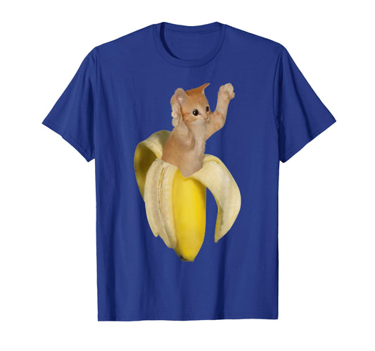 Banana Cat Crying Sad Kitten Cute Kitty Funny Silly Cats T-Shirt for Men Women Girls Kids
