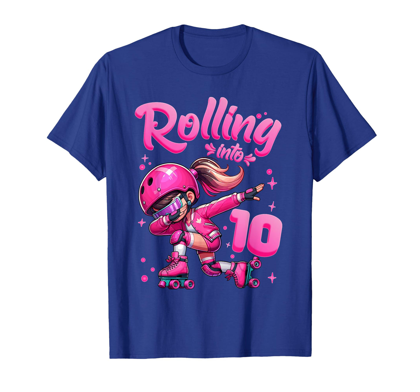 Roller Skating Girl Birthday Kids 10th Birthday Party tee T-Shirt
