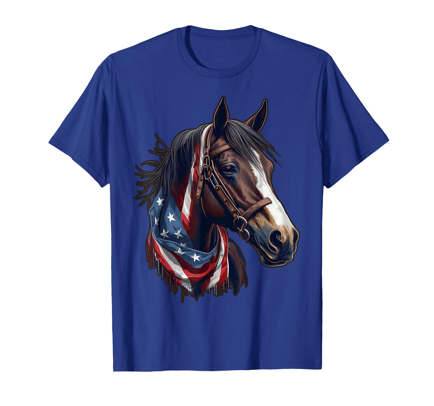 USA 4th Of July Horse on Patriotic American Horse T-Shirt