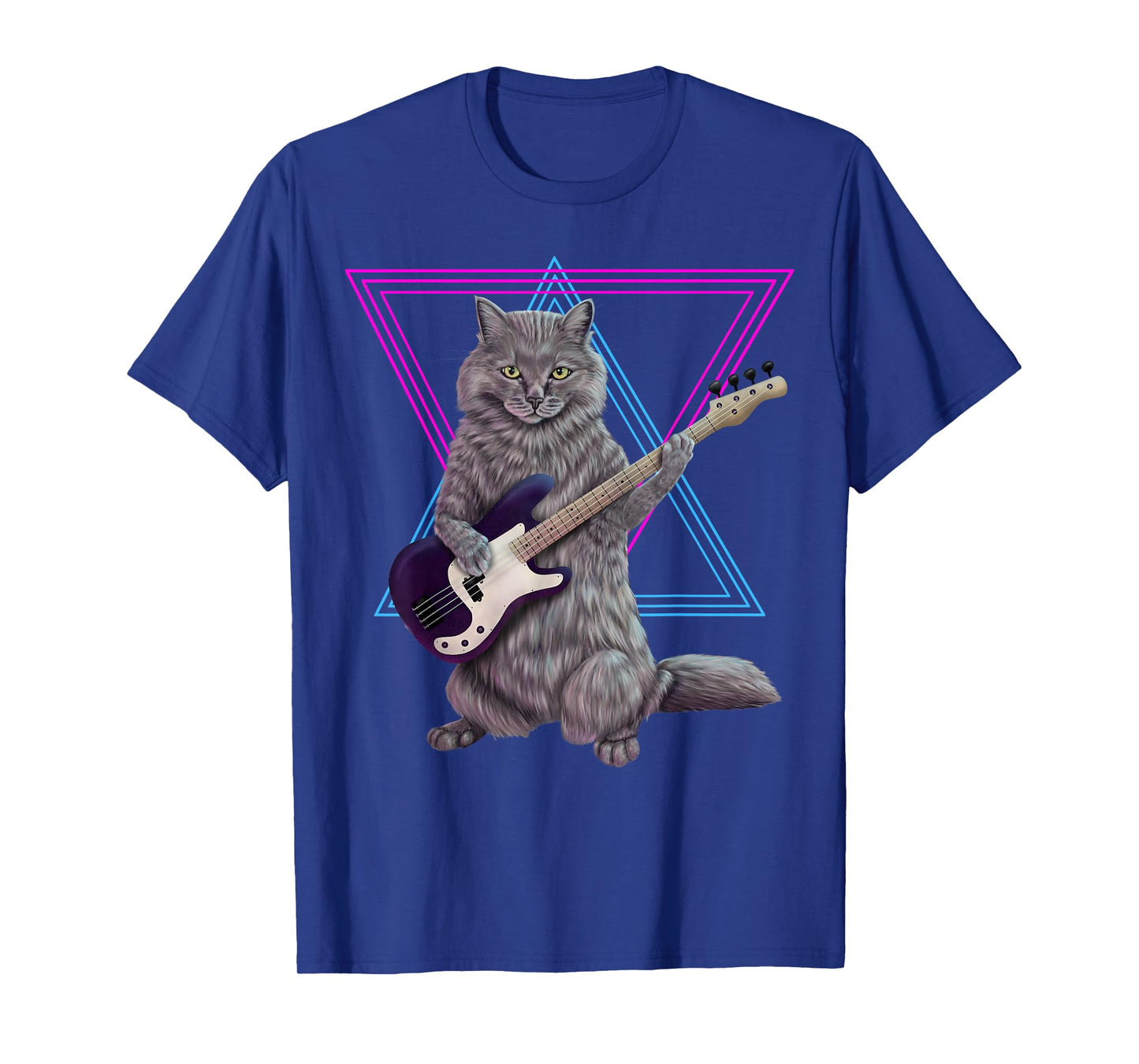 Basskatze - Rockkitty on a Bass Guitar T-Shirt