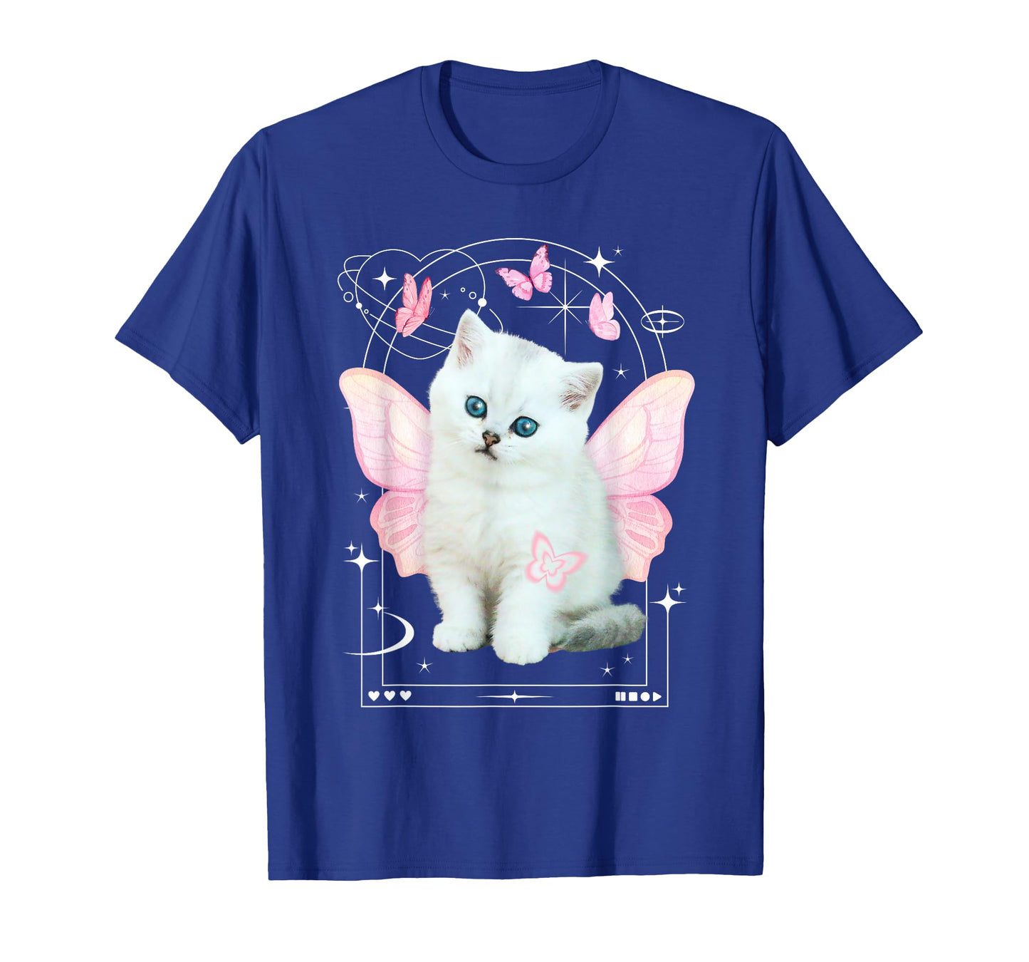 Cute y2k Aesthetic Cat Butterfly Fairy Cyber 2000s Graphic T-Shirt