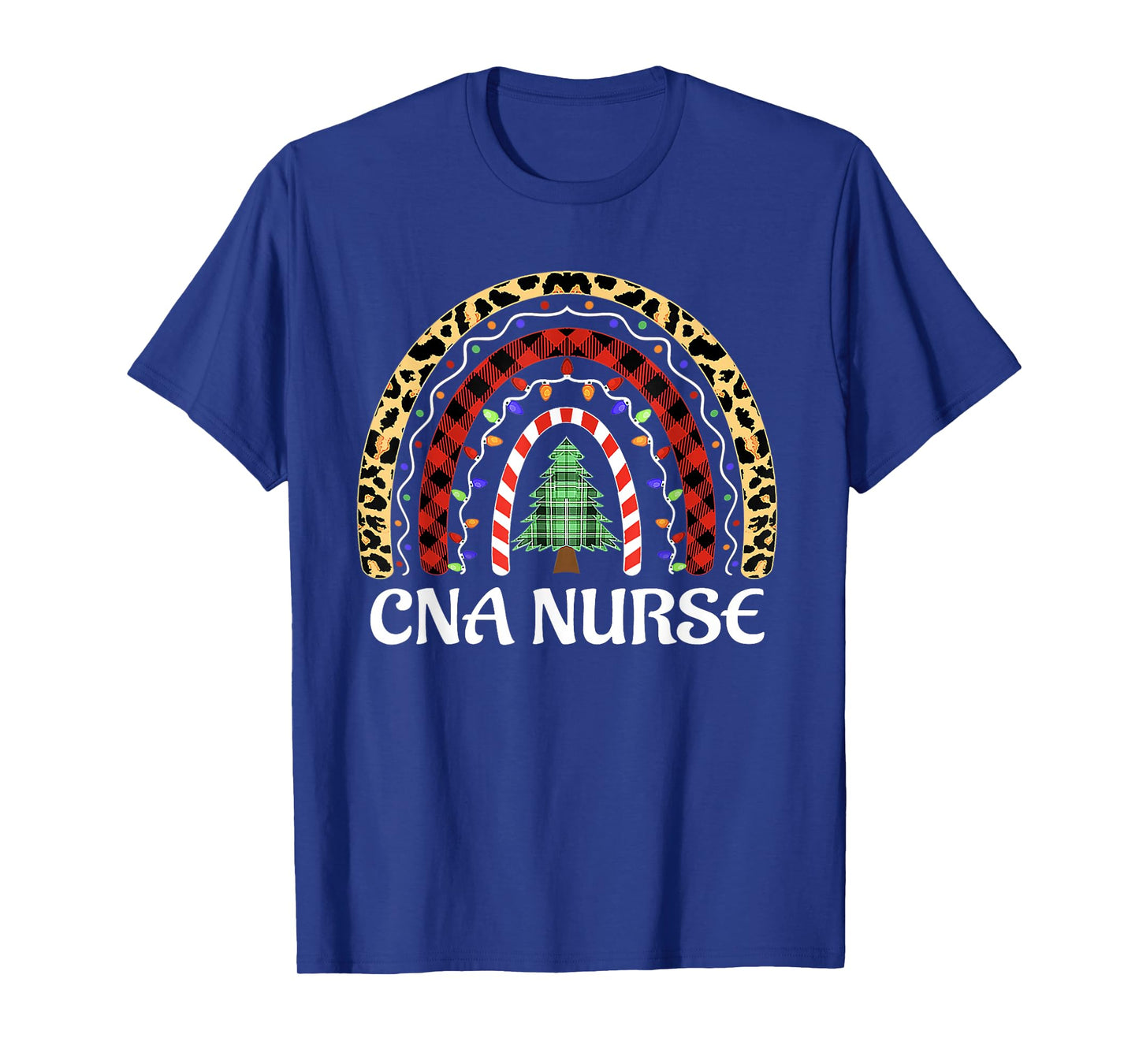 Christmas CNA Nurse Leopard Rainbow Nurse Xmas Christmas T-Shirt