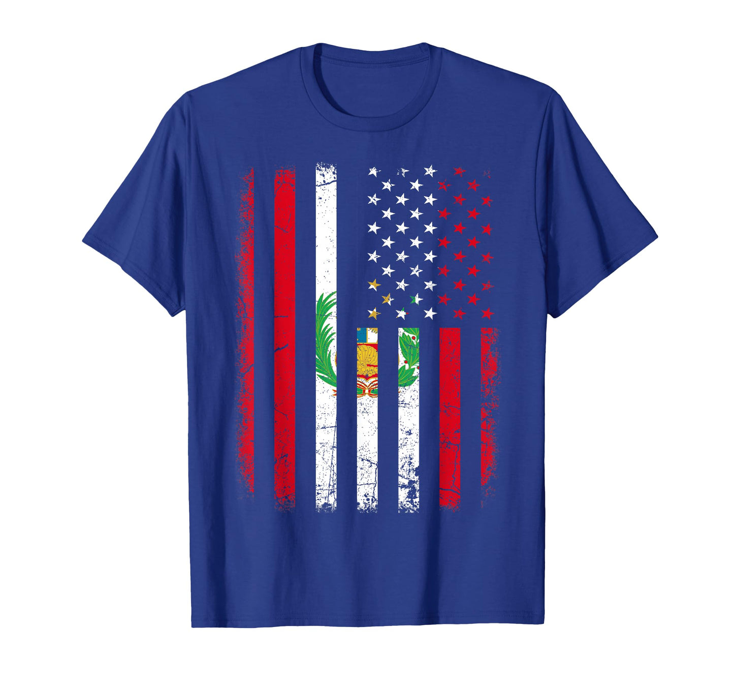 Peruvian American Flag Peruvian Roots Peru America T-Shirt Small