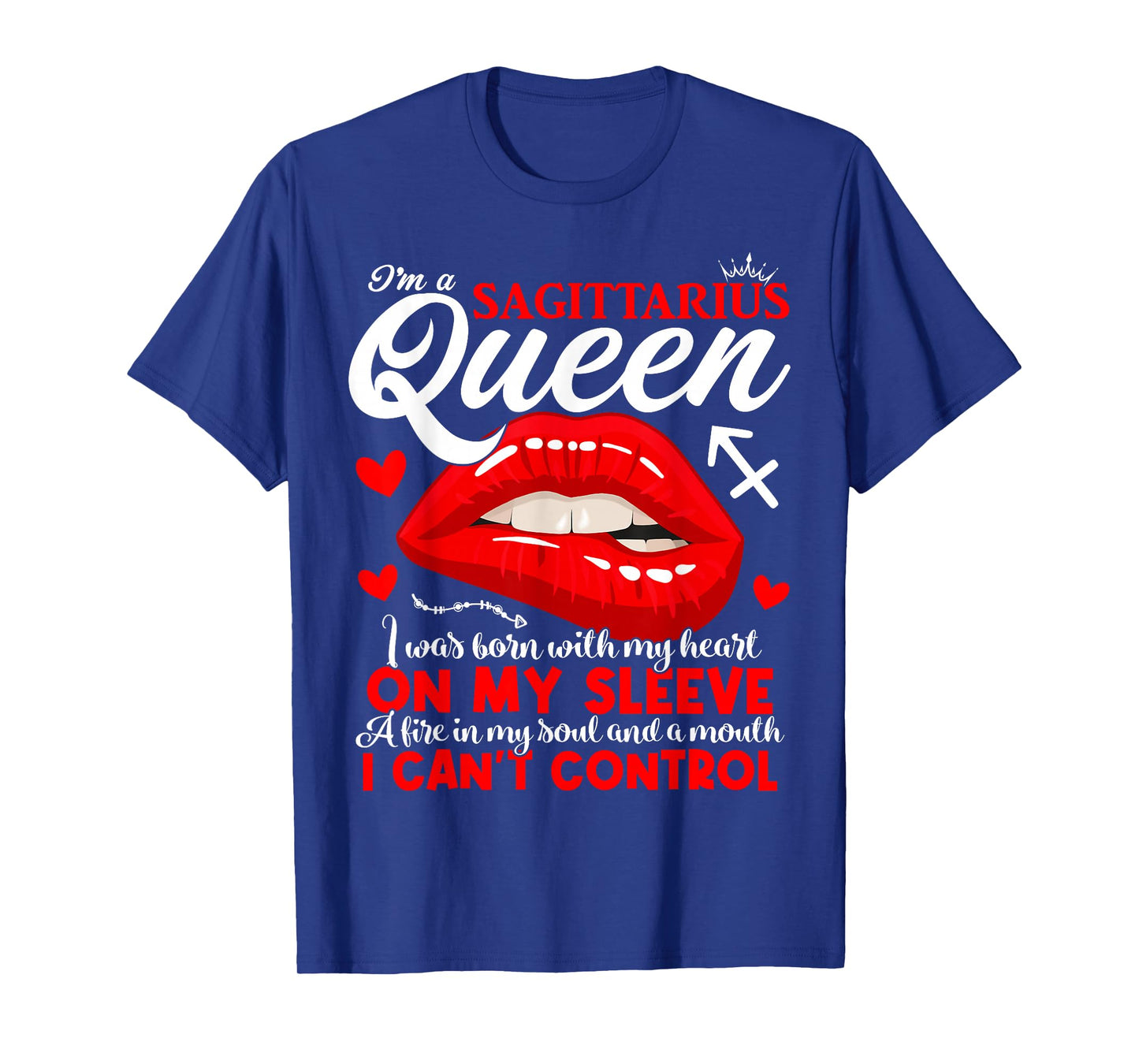 Sagittarius Queen Zodiac Sign Women Girls Lady Birthday T-Shirt