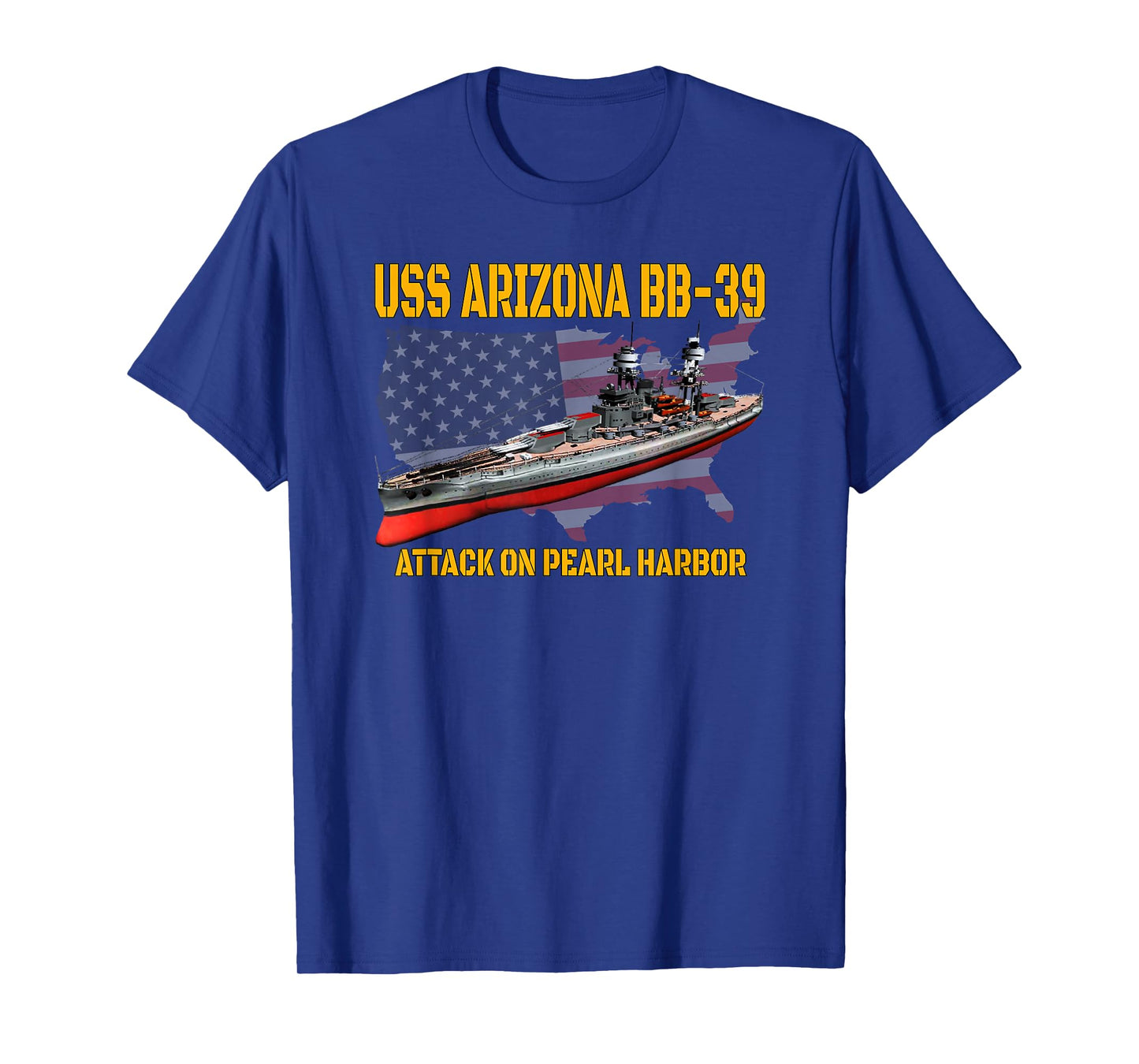 WW2 Warship Pearl Harbor Memory USS Arizona BB-39 Battleship T-Shirt
